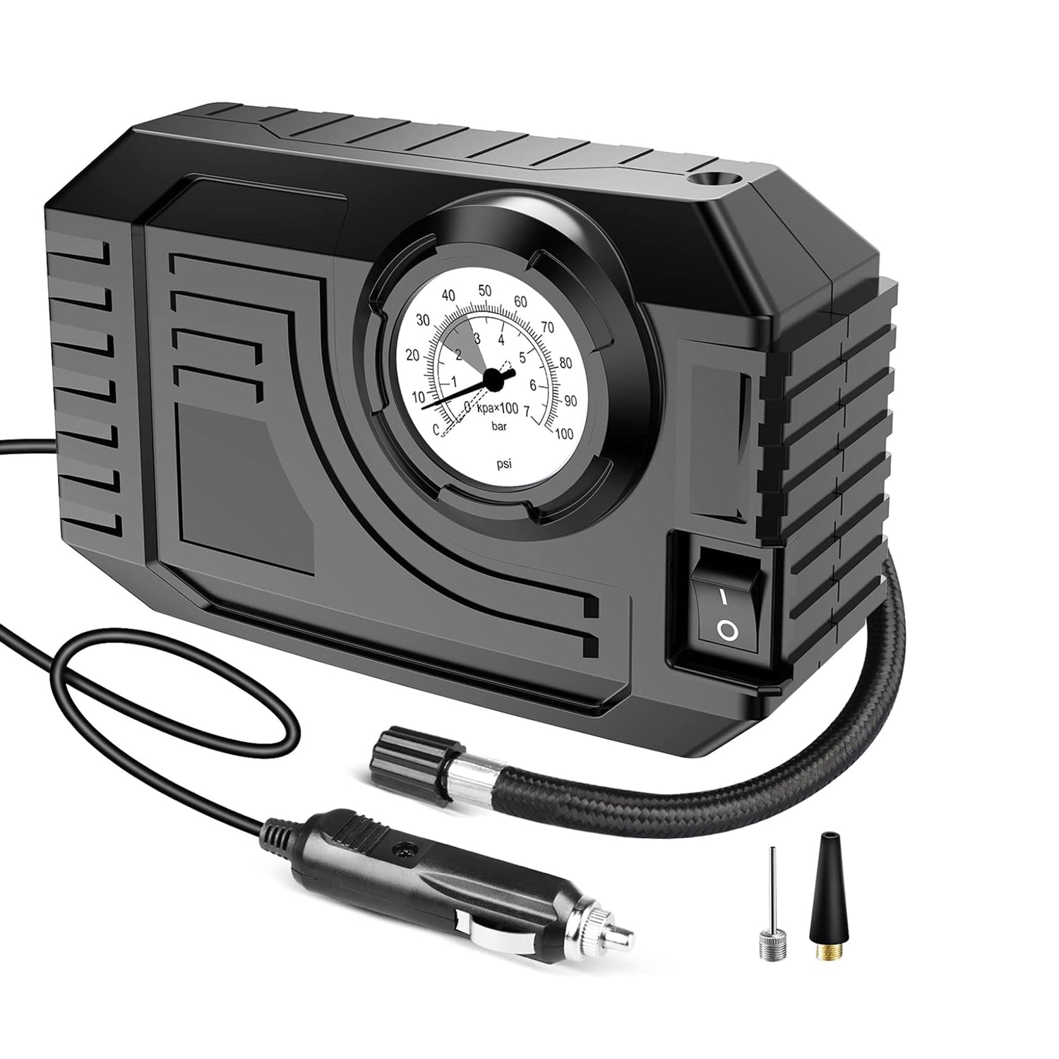 7586 Tire Inflator Portable Air Compressor 12V Small Air Pump for Car Tires Bicycle Balloons, Cars, Bike, Bicycles and Other Inflatables with LED Light (12V) 7586 Tire Inflator Portable Air Compressor 12V Small Air Pump for Car Tires Bicycle Balloons, Cars, Bike, Bicycles and Other Inflatables with LED Light (12V)